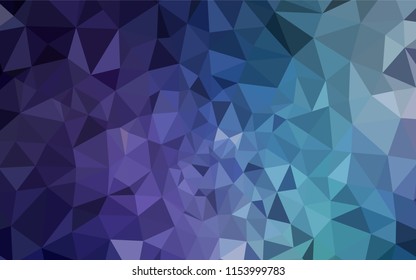 Dark Pink, Blue vector triangle mosaic template. Colorful illustration in polygonal style with gradient. Triangular pattern for your design.
