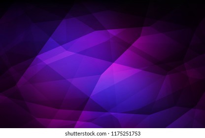 Dark Pink, Blue vector triangle mosaic cover. Colorful illustration in abstract style with triangles. Pattern for a brand book's backdrop.