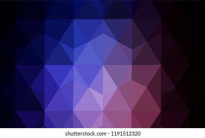 Dark Pink, Blue vector triangle mosaic template. Creative geometric illustration in Origami style with gradient. Pattern for a brand book's backdrop.