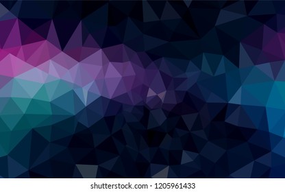 Dark Pink, Blue vector triangle mosaic template. Triangular geometric sample with gradient.  Pattern for a brand book's backdrop.