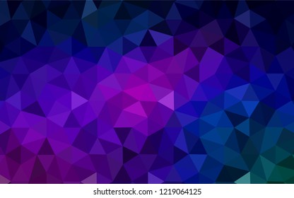 Dark Pink, Blue vector triangle mosaic texture. Colorful illustration in abstract style with triangles. Brand new design for your business.