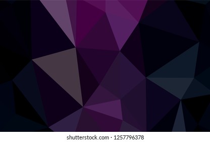 Dark Pink, Blue vector triangle mosaic cover. Triangular geometric sample with gradient.  Brand new design for your business.