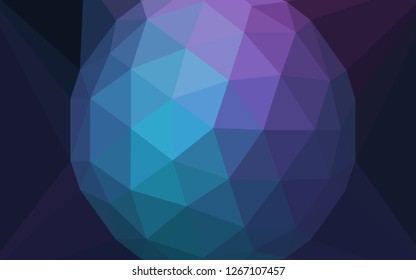Dark Pink, Blue vector triangle mosaic cover with a diamond. A sample with polygonal shapes. Pattern for a brand book's backdrop.