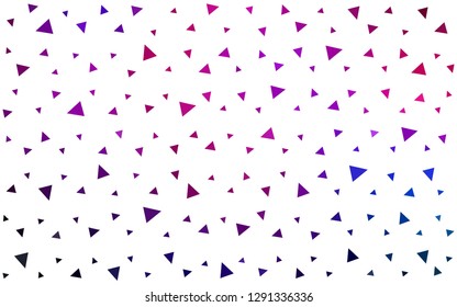 Dark Pink, Blue vector  triangle mosaic background. Creative geometric illustration in Origami style with gradient. Template for cell phone's backgrounds.