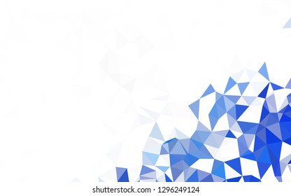 Dark Pink, Blue vector triangle mosaic background. A sample with polygonal shapes. Best triangular design for your business.