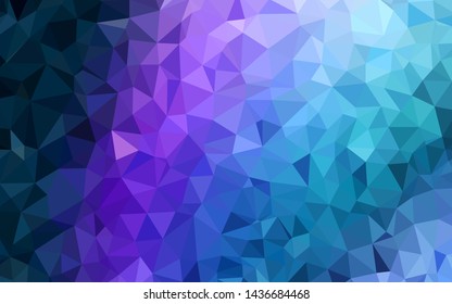 Dark Pink, Blue vector triangle mosaic background. A completely new color illustration in a polygonal style. Brand new style for your business design.