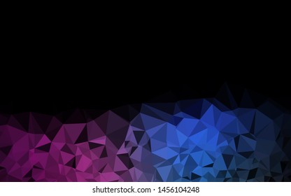 Dark Pink, Blue vector triangle mosaic cover. Brand new colorful illustration in with gradient. Polygonal design for your web site.