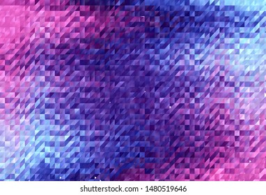 Dark Pink, Blue vector triangle mosaic texture. Colorful illustration in polygonal style with gradient. A completely new design for your leaflet.
