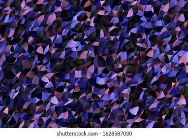 Dark Pink, Blue vector triangle mosaic template. Creative geometric illustration in Origami style with gradient. Brand new design for your business.