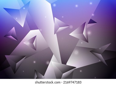 Dark Pink, Blue vector triangle mosaic background. A completely new color illustration in a polygonal style. Best triangular design for your business.