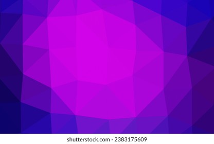 Dark Pink, Blue vector triangle mosaic template. Colorful abstract illustration with gradient. Triangular pattern for your business design.