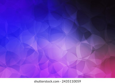 Dark Pink, Blue vector triangle mosaic template. Colorful abstract illustration with triangles. A completely new design for your leaflet.