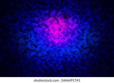Dark Pink, Blue vector triangle mosaic background. Modern abstract illustration with triangles. New template for your brand book.