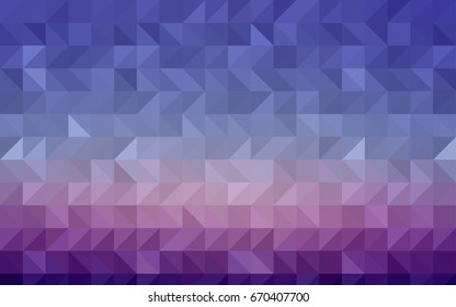 Dark Pink, Blue vector triangle mosaic template. Modern geometrical abstract illustration with gradient. The best triangular design for your business.