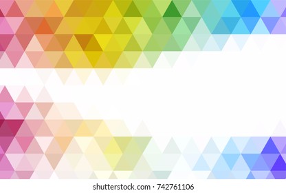 Dark Pink, Blue vector triangle mosaic template. Shining colored illustration in a brand-new style. The best triangular design for your business.