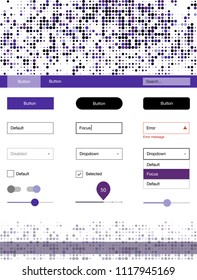 Dark Pink, Blue vector ui ux kit with circles. Decorative ui kit design in abstract style with colorful dots. Simple colorful design for websites.