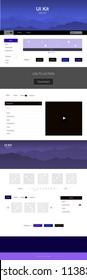 Dark Pink, Blue vector ui kit with landscape. Decorative ui kit design in abstract style with colorful rocks. Template for website of outdoor activities.