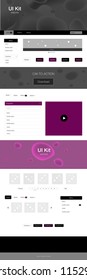 Dark Pink, Blue vector ui kit with bubble shapes. Shining curly illustration in marble style with gradient. Modern template for your landing page.