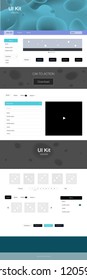 Dark Pink, Blue vector ui ux kit with lines, ovals. Creative illustration in halftone marble style with gradient. This sample is for your website.