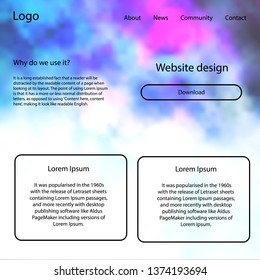 Dark Pink, Blue vector ui ux kit with space stars. Decorative ui kit design in abstract style with colorful sky. This sample is for your landing page.