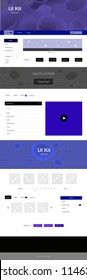 Dark Pink, Blue vector web ui kit with lamp shapes. Colorful illustration in abstract memphis style with gradient. This sample is for your landing page.