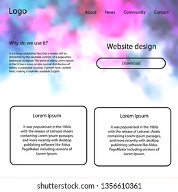 Dark Pink, Blue vector web ui kit with nebula stars. Decorative ui kit design in abstract style with colorful sky. This sample is for your landing page.