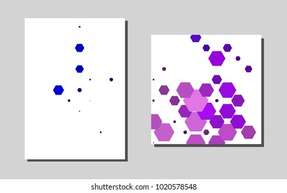 Dark Pink, Bluevector brochure for ui, ux design. Blurred decorative design in abstract style with textbox. Beautiful design for cover of notepads.