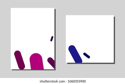 Dark Pink, Bluevector template for landing pages. Web interface on abstract background with colorful gradient. Completely new template for your brand book.
