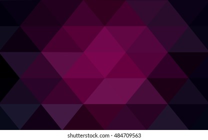 Dark pink blurry triangle background. Creative geometric illustration in Origami style with gradient. The best triangular design for your business.