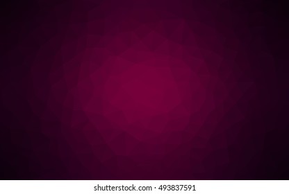 Dark pink blurry triangle background. Modern geometrical abstract illustration with gradient. Brand-new design for your business.