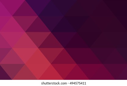 Dark pink blurry triangle background. Colorful abstract illustration with gradient. Brand-new style for your business design.