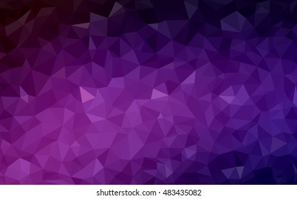 Dark pink blurry triangle template. A completely new color illustration in a vague style. The textured pattern can be used for background.