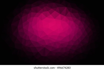 Dark pink blurry triangle template. Triangular geometric sample with gradient.  The best triangular design for your business.