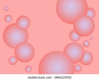 Dark Pink Bubble Ball Floating,concept Indulge In The Sweetness.