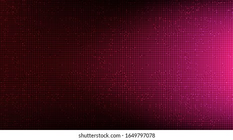 Tecnologías de microchips en circuito rosa oscuro en fondo futuro,Diseño digital y de comunicaciones de alta tecnología,Espacio libre para texto en lugar,Ilustración vectorial.