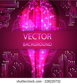 Dark pink color Light Abstract Technology background for computer graphic website internet. circuit. text box. card. label.