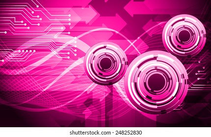 Dark pink color Light Abstract Technology background for computer graphic website internet. circuit