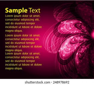 Dark pink color Light Abstract Technology background for computer graphic website internet and business. text box. Brochure. card. wave.