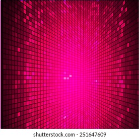 Dark pink color Light Abstract pixels Technology background for computer graphic website internet.