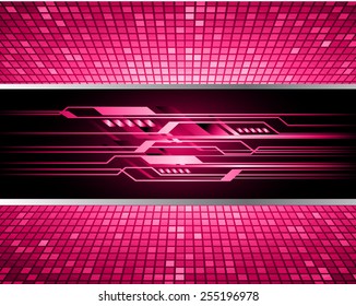 Dark pink color Light Abstract Technology background for computer graphic website internet. circuit