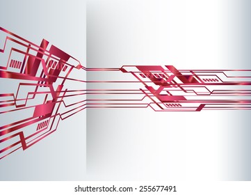 Dark pink color Light Abstract Technology background for computer graphic website internet and business. circuit. white background.