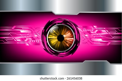 dark pink color Light Abstract Technology background for computer graphic website internet and business. circuit. silver background. text box. label. card. orange eye.