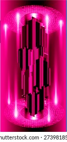 dark pink color Light Abstract Technology background for computer graphic website internet and business. circuit. vector illustration. infographics.