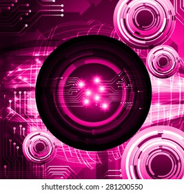 Dark pink color Light Abstract Technology background for computer graphic website internet. circuit. infographics. Spark