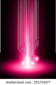 dark pink color Light Abstract Technology background for computer graphic website internet and business. circuit. vector illustration.