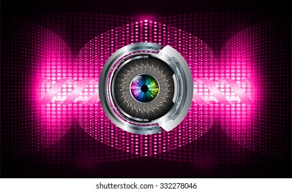 Dark pink color Light Abstract Technology background for computer graphic website internet and business.circuit.vector illustration.infographics. motion move.neon. pixel, eye