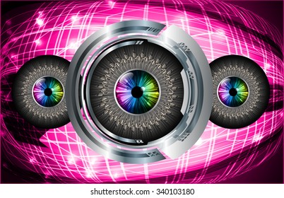 Dark pink color Light Abstract Technology background for computer graphic website internet and business. circuit. vector illustration. infographics. motion move blur.neon. pixel. eye.