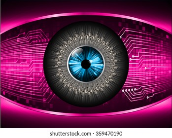 Dark pink color Light Abstract Technology background for computer graphic website internet and business. circuit. vector illustration. infographics. motion move blur.neon. pixel. eye scan virus
