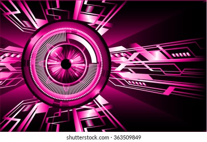 Dark pink color Light Abstract Technology background for computer graphic website internet and business. circuit. illustration. infographics. motion move blur.neon. pixel. vector eye