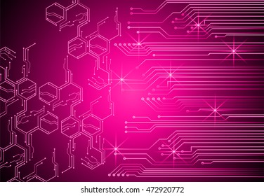 dark pink color Light Abstract Technology background for computer graphic website internet and business. circuit. vector illustration. abstract. infographics. motion move blur.neon. pixel